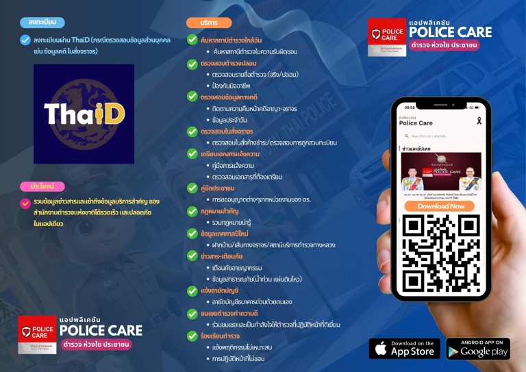 แอปพลิเคชัน “Police Care” ตำรวจห่วงใยประชาชน